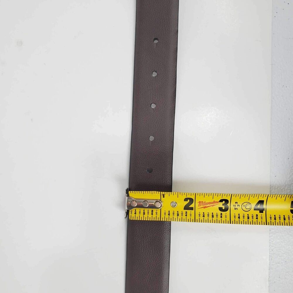 Calvin Klein Reversible Belt Brown Gold Buckle CK Logo Print Women Size Small 32 - Picture 6 of 8